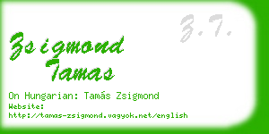 zsigmond tamas business card